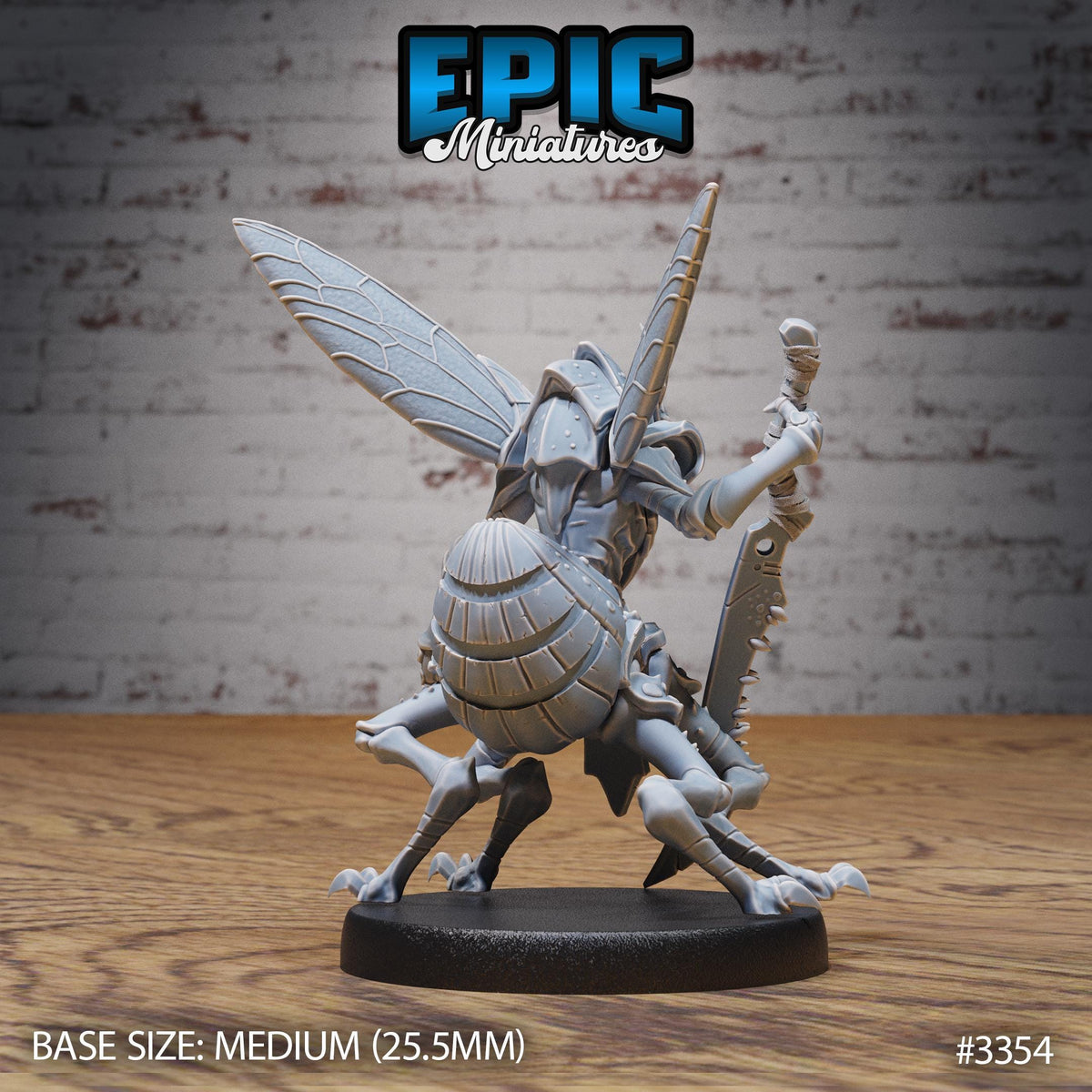 Insect Warrior Option #3354 back DND miniature Insectoid Jungle 16k resin