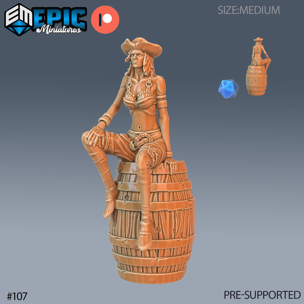 Pirate Striker Set of 3 DND Minis | Pirates Voyage Collection | TTRPG | Swashbuckling Nautical Heist Skullport Jahaka Spelljammer Option #107 front DND miniature  16k resin