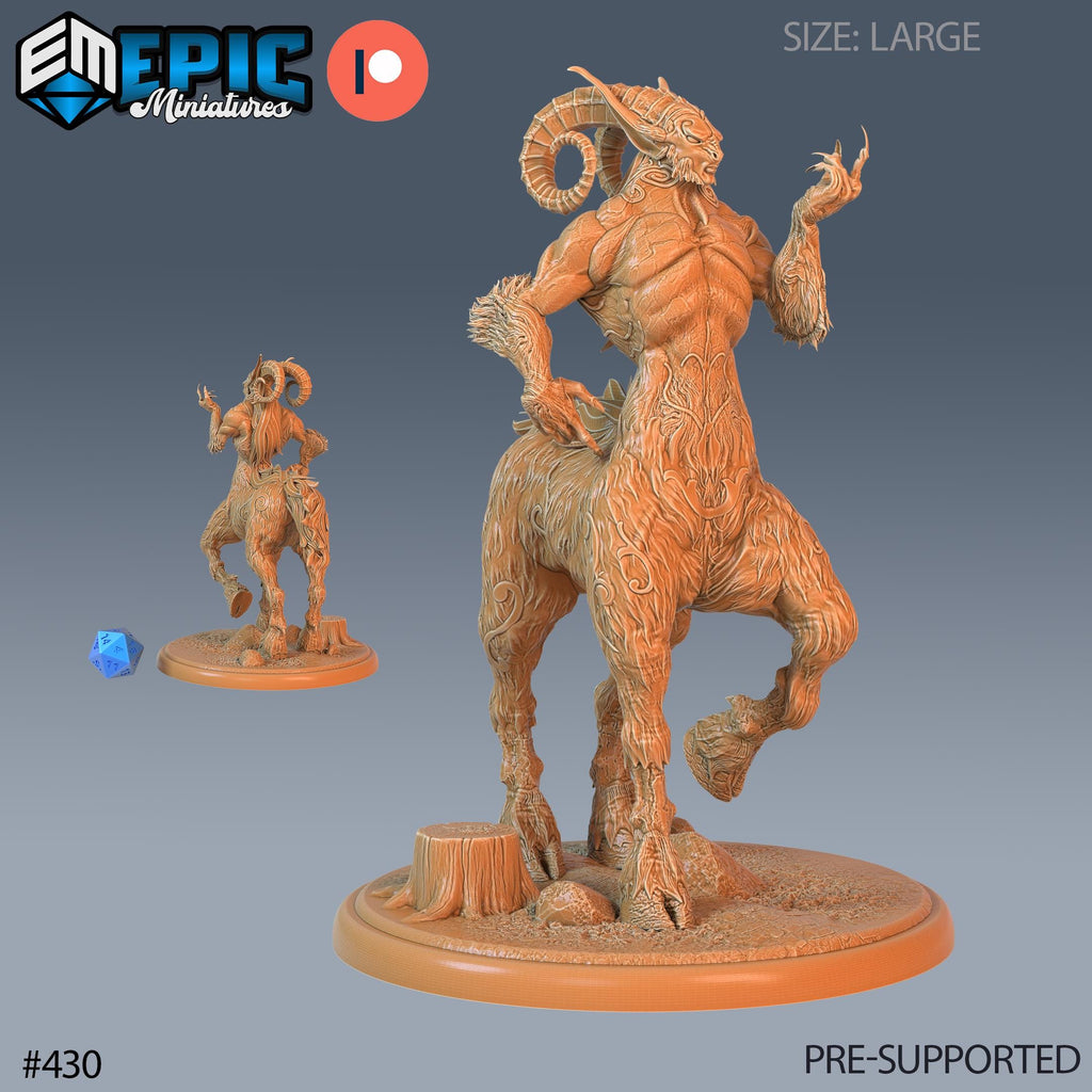 Centauroid Satyr Set of 3 DND Minis | Fey Woods Collection | TTRPG | Barovia Wildemount Exandria Corrupted Kingmaker Folklore | Archer Option #430 front DND miniature  16k resin