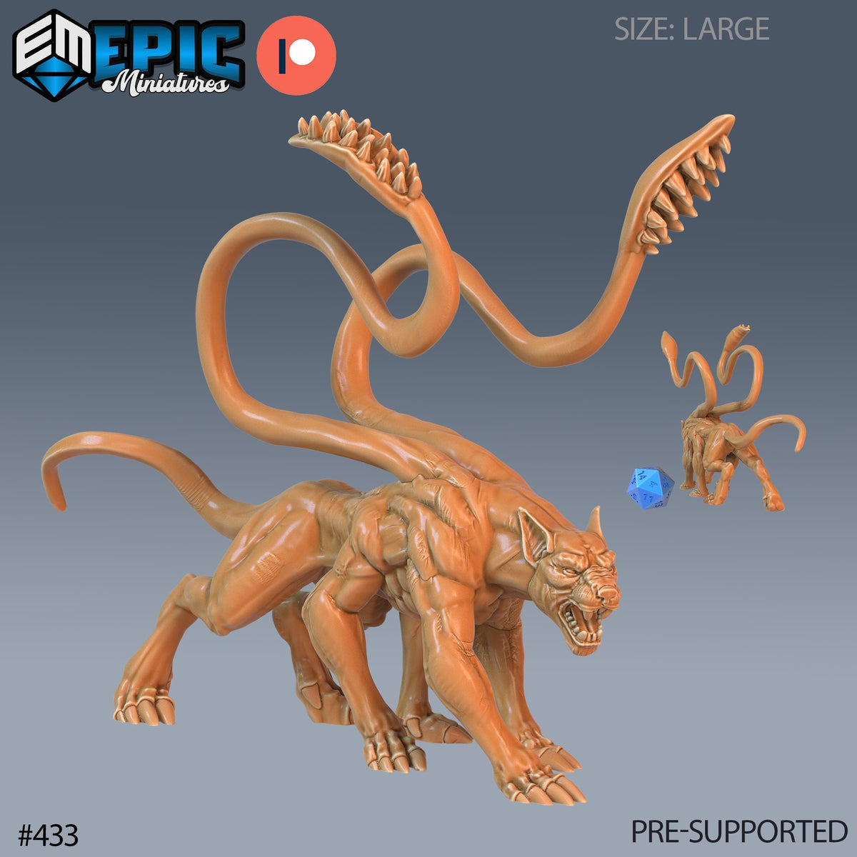 Phase Panther Set of 4 DND Minis | Fey Woods Collection | TTRPG | Barovia Wildemount Exandria Corrupted Kingmaker Folklore | Displacer Beast Option #433 front DND miniature  16k resin