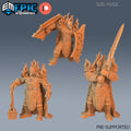 Fire Giant Set of 3 DND Minis | Inferno Island Collection | TTRPG | Dreadnought Sword Nautical elemental Chult Coast Firefinger Netherdeep DND miniatures group photo