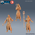 Black Pharaoh Set of 3 DND Minis | Ruins of Madness Collection | TTRPG | Eldritch Lovecraft Underdark Phandelver Waterdeep Mad Mage Icewind DND miniatures group photo