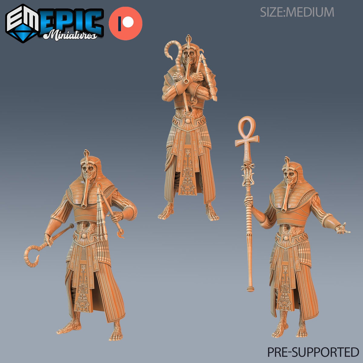 Black Pharaoh Set of 3 DND Minis | Ruins of Madness Collection | TTRPG | Eldritch Lovecraft Underdark Phandelver Waterdeep Mad Mage Icewind DND miniatures group photo