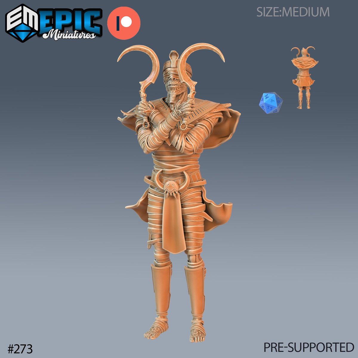 Mummy Set of 3 DND Minis | Ruins of Madness Collection | TTRPG | Eldritch Lovecraft Underdark Phandelver Waterdeep Mad Mage Icewind Option #273 front DND miniature  16k resin