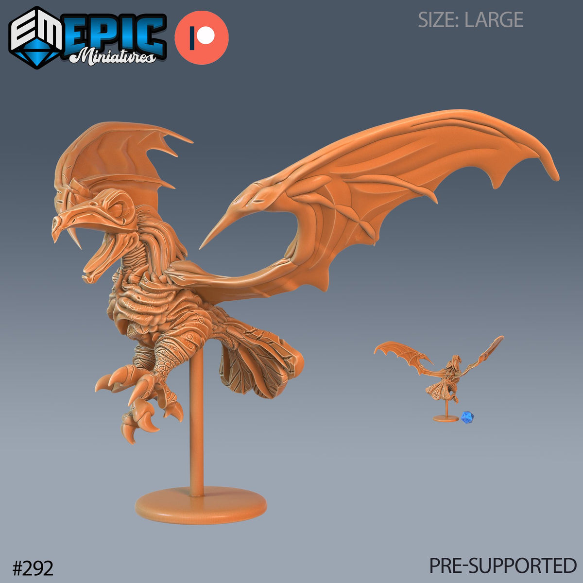 Shantak Set of 3 DND Minis | Ruins of Madness Collection | TTRPG | Eldritch Lovecraft Underdark Phandelver Waterdeep Mad Mage Icewind Option #292 front DND miniature  16k resin
