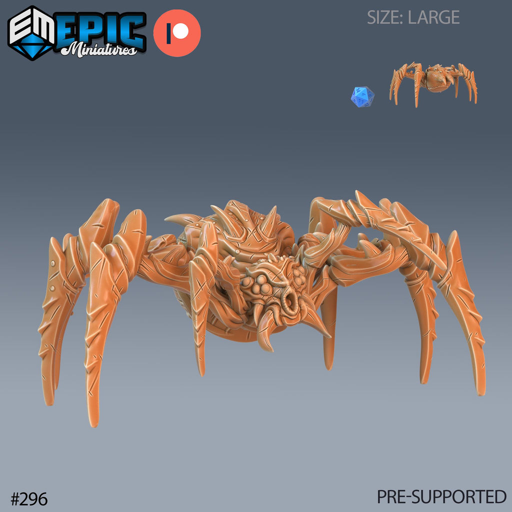 Desert Spider Set of 3 DND Minis | Ruins of Madness Collection | TTRPG | Eldritch Lovecraft Underdark Phandelver Waterdeep Mad Mage Icewind Option #296 front DND miniature  16k resin