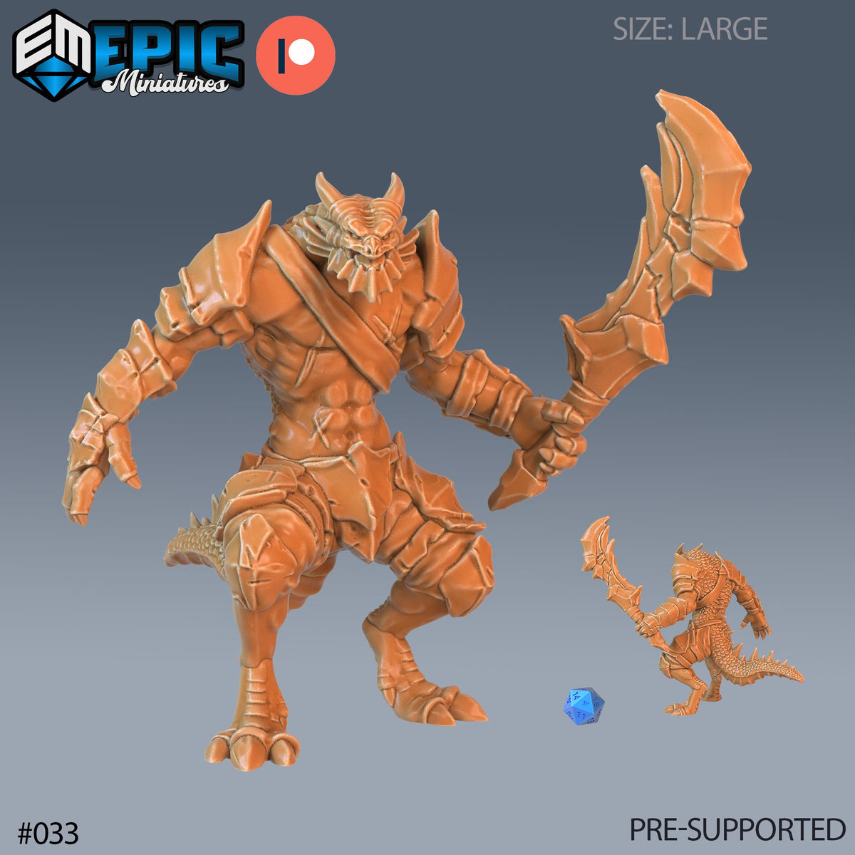 Dragonborn Warrior Set of 5 DND Minis | Serpentia Reborn Collection | TTRPG | Night Serpent Dragon Queen Tiamat Candlekeep Xaryxis Option #033 front DND miniature  16k resin
