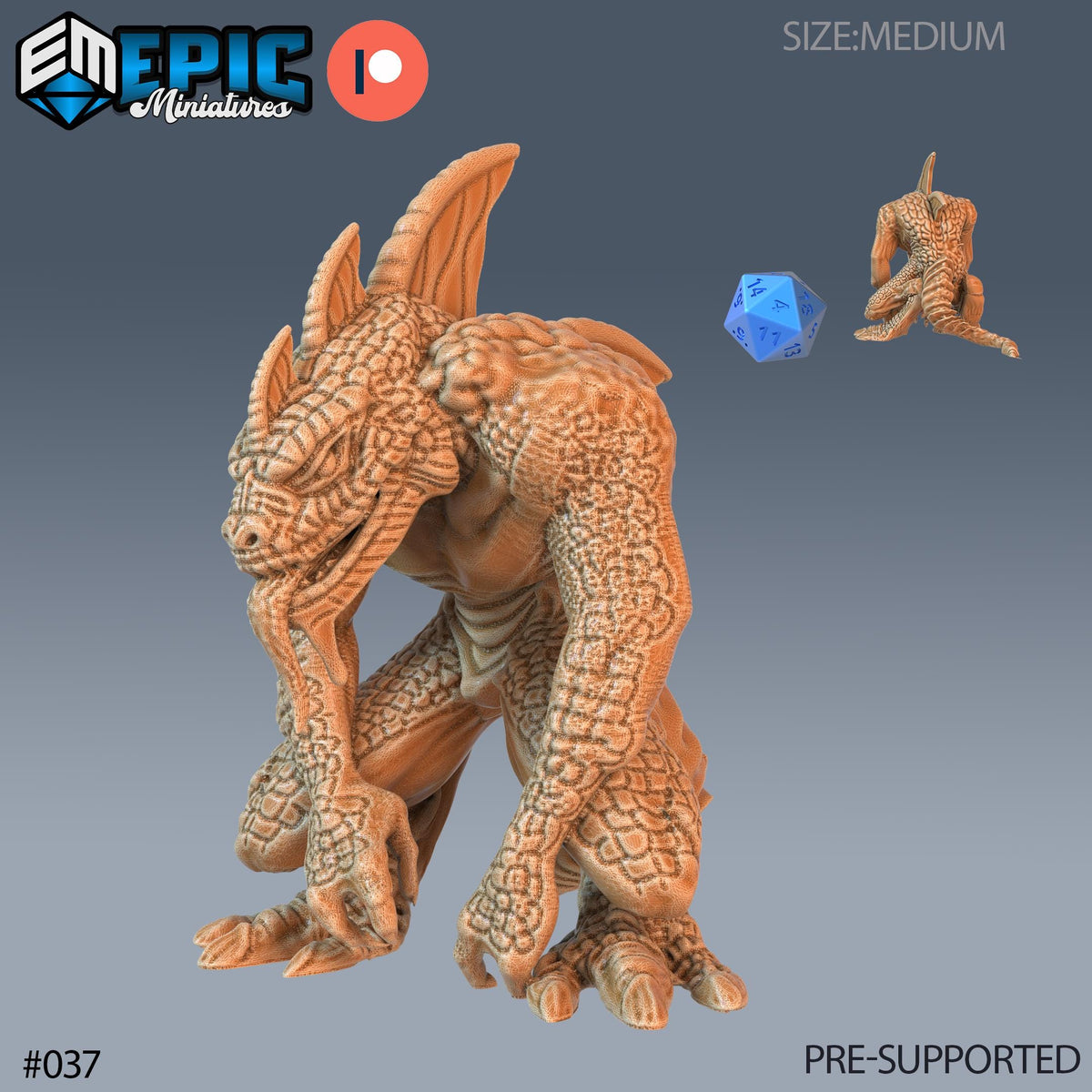 Lizardfolk Set of 4 DND Minis | Serpentia Reborn Collection | TTRPG | Night Serpent Dragon Queen Tiamat Candlekeep Xaryxis Spelljammer Option #037 front DND miniature  16k resin