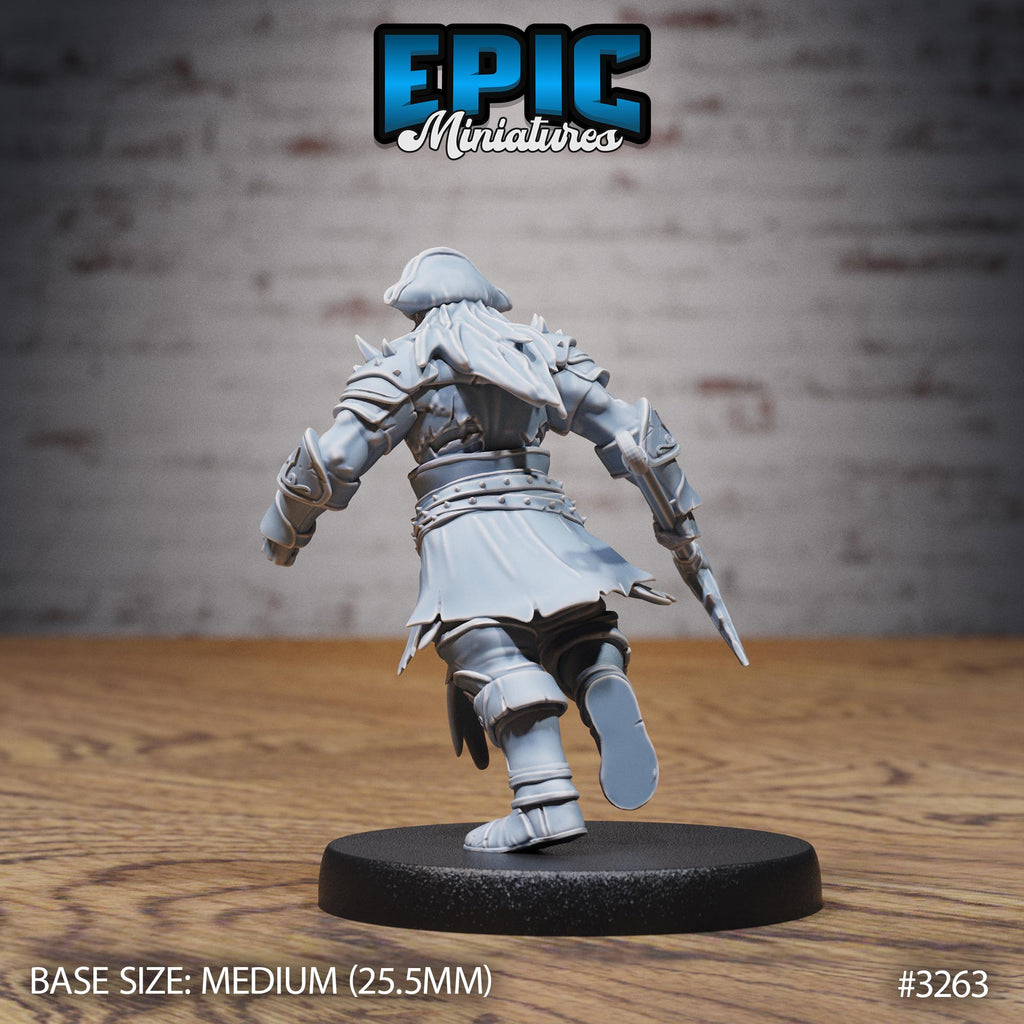 Captain Treasure Option #3263 front DND miniature Pirate Scourge 16k resin