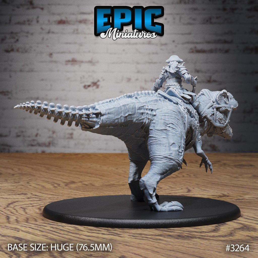 Cursed Captain T-rex Shark Option #3264 back DND miniature Pirate Scourge 16k resin
