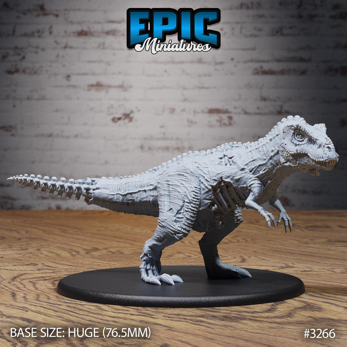 Zombie T-rex Shark Option #3266 front DND miniature Pirate Scourge 16k resin
