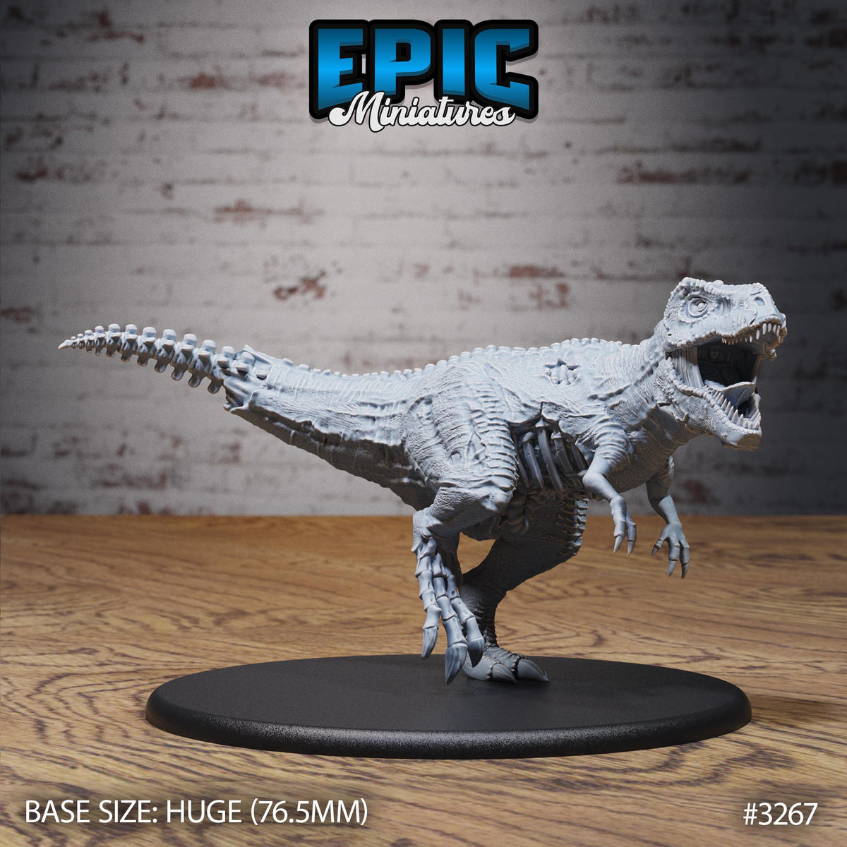 Zombie T-rex Shark Option #3267 front DND miniature Pirate Scourge 16k resin