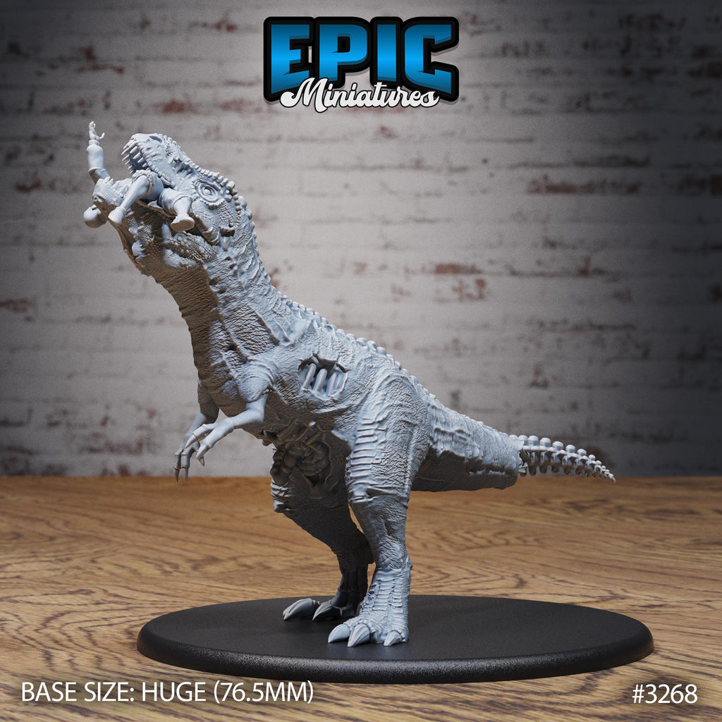Zombie T-rex Shark Option #3268 front DND miniature Pirate Scourge 16k resin