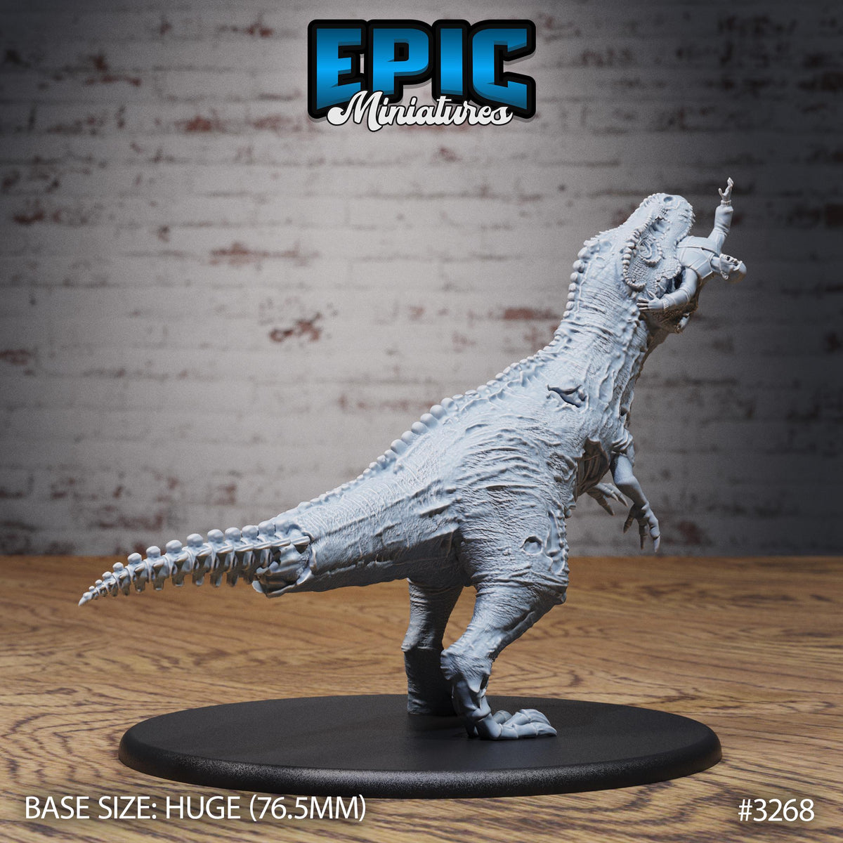 Zombie T-rex Shark Option #3268 back DND miniature Pirate Scourge 16k resin