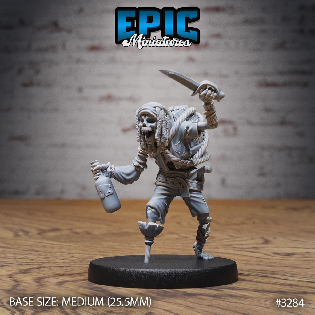 Undead Pirate Crew Option #3284 front DND miniature Pirate Scourge 16k resin