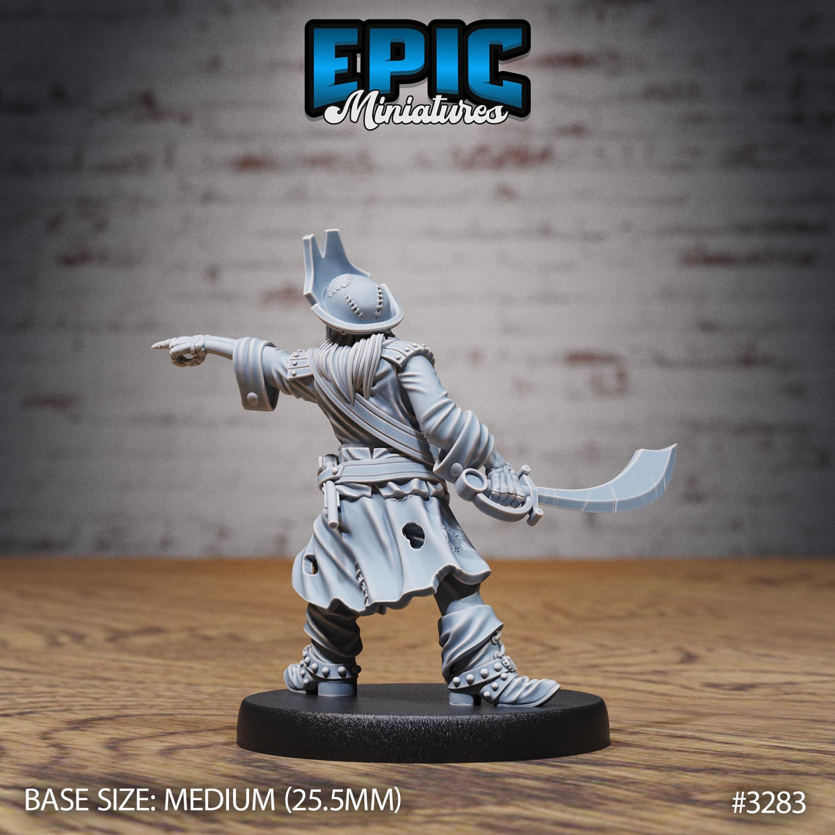 Undead Pirate Crew Option #3283 back DND miniature Pirate Scourge 16k resin