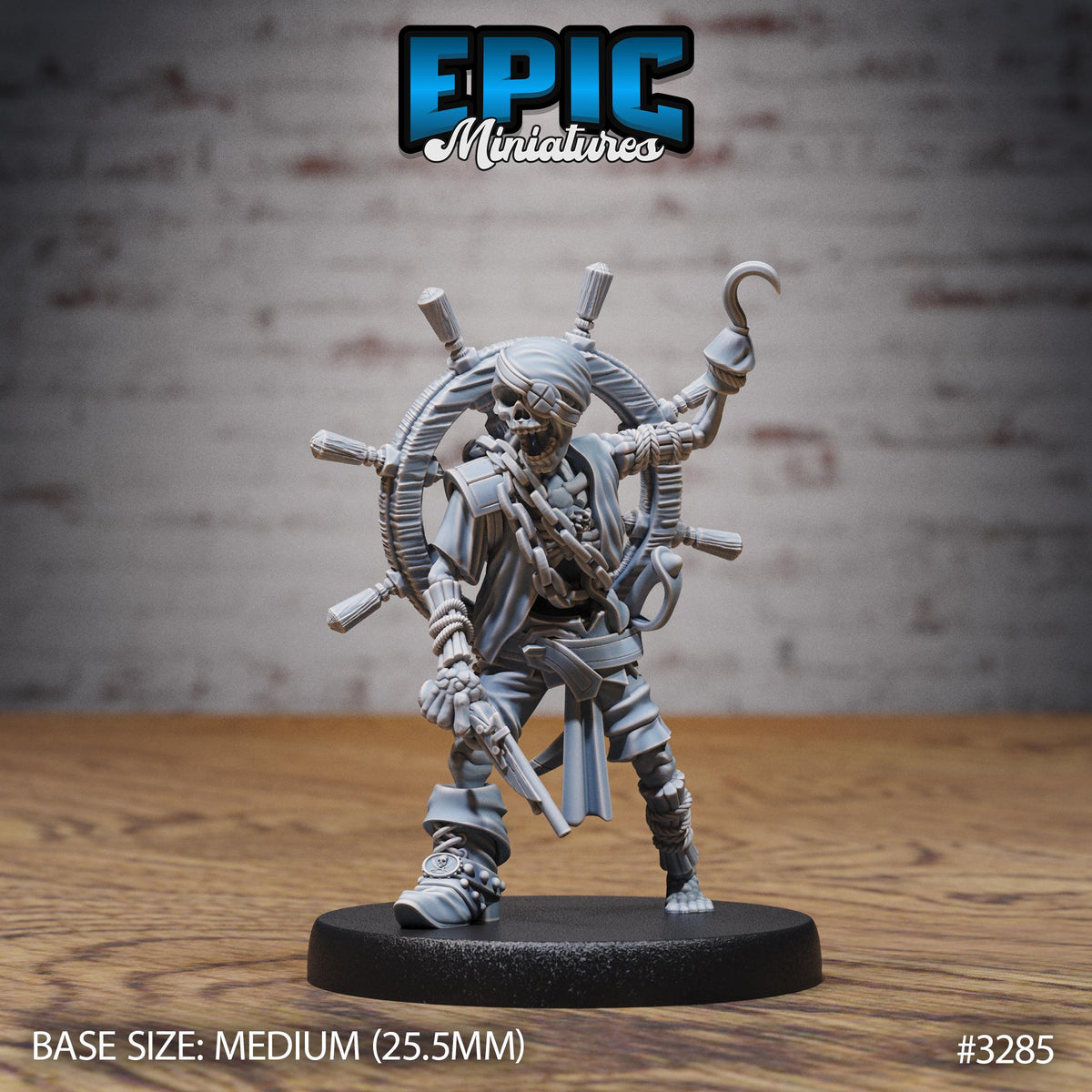 Undead Pirate Crew Option #3285 front DND miniature Pirate Scourge 16k resin