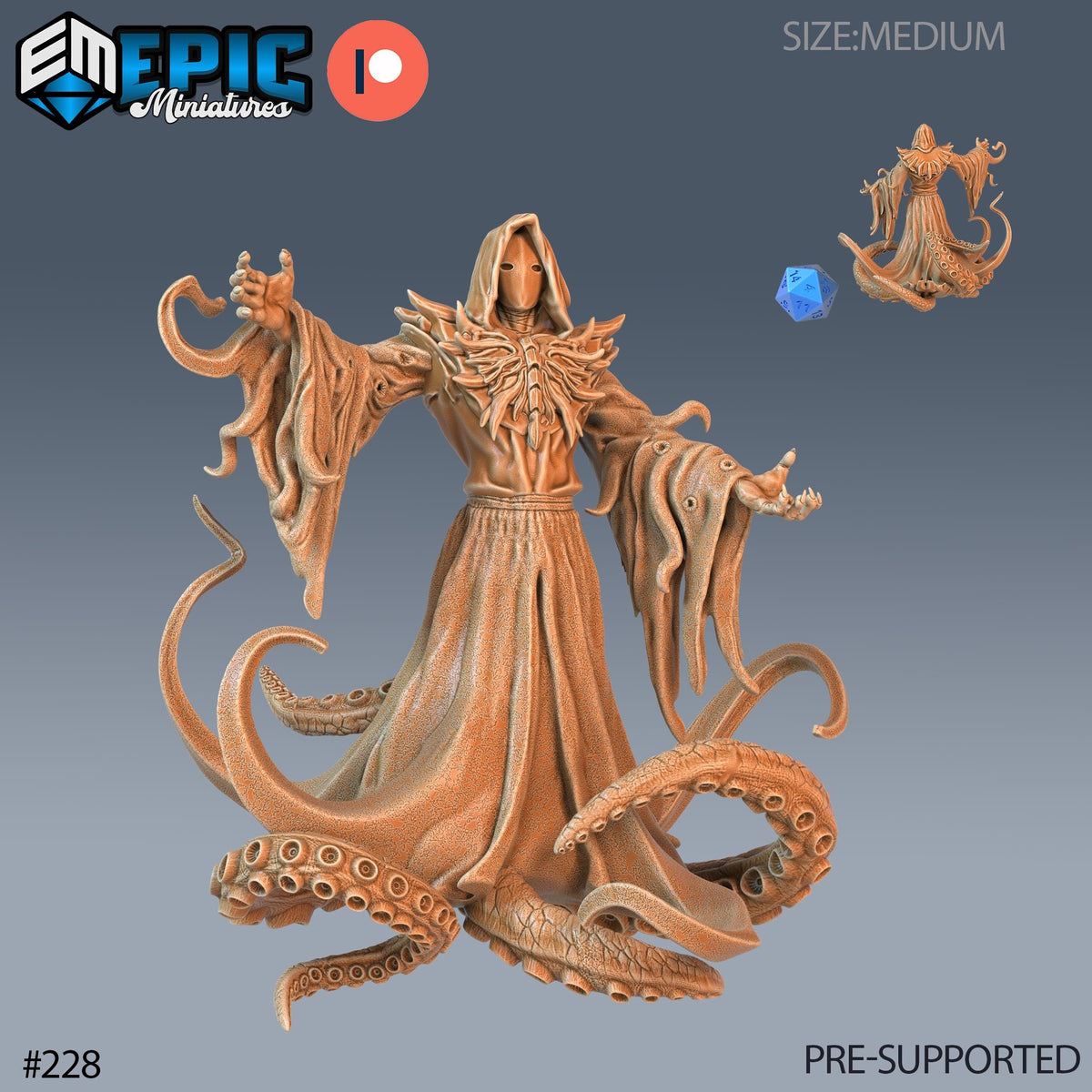 Hastur Set of 3 DND Mini | Sons of Midnight Collection | TTRPG | King in Yellow Ravenloft Waterdeep Mad Mage Cthulhu Phandelver Annihilation Option #228 front DND miniature  16k resin