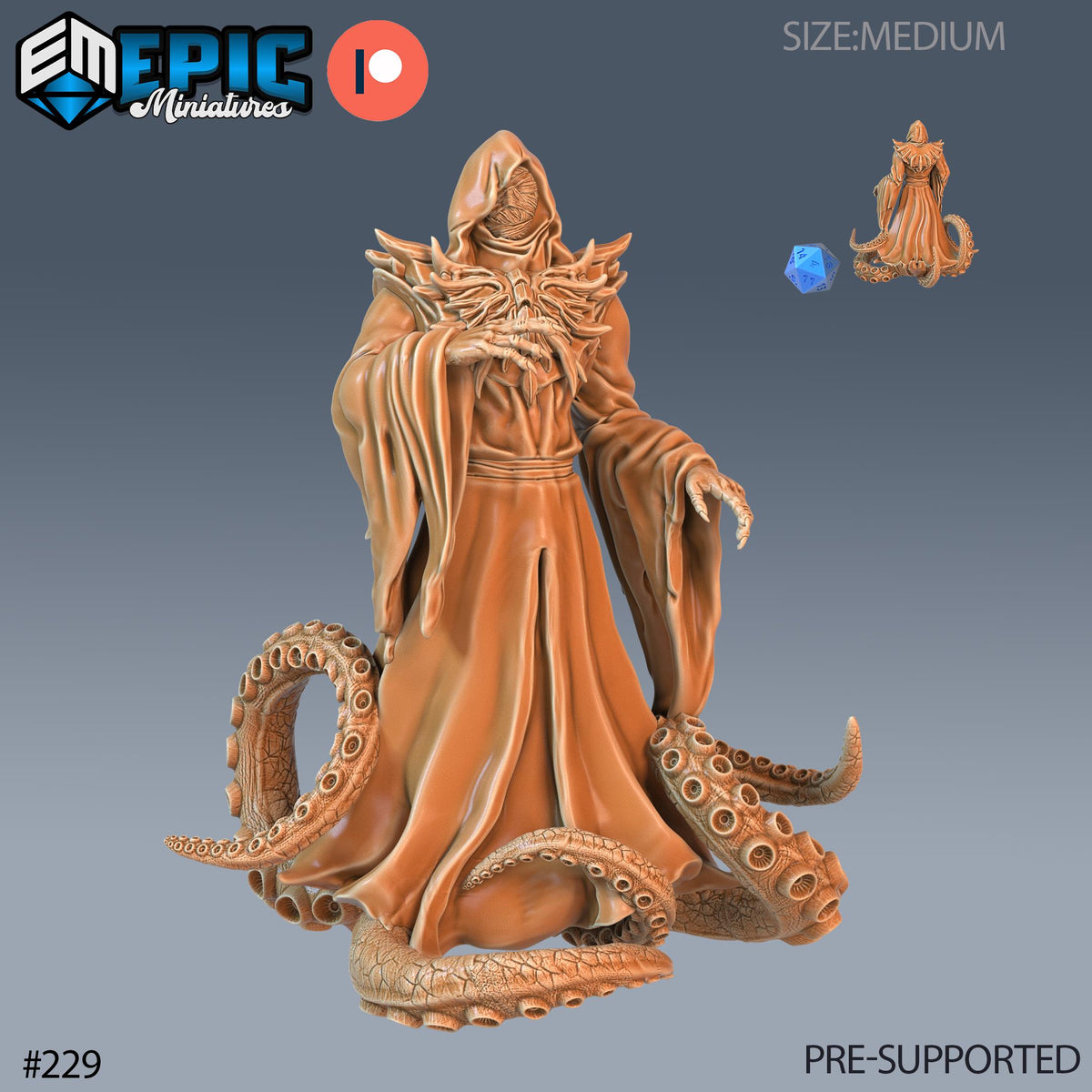 Hastur Set of 3 DND Mini | Sons of Midnight Collection | TTRPG | King in Yellow Ravenloft Waterdeep Mad Mage Cthulhu Phandelver Annihilation Option #229 front DND miniature  16k resin