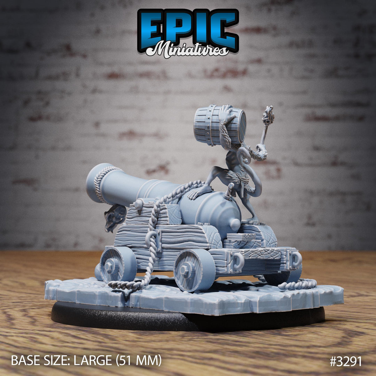 Monkey Cannon Crew Option #3291 back DND miniature Pirate Scourge 16k resin