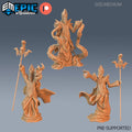 Yellow Bishop Set of 3 DND Mini | Sons of Midnight Collection | TTRPG | Ravenloft Waterdeep Mad Mage Cthulhu Phandelver Annihilation DND miniatures group photo