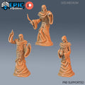 Yellow Cultist Set of 3 DND Mini | Sons of Midnight Collection | TTRPG | Ravenloft Waterdeep Mad Mage Cthulhu Phandelver Annihilation DND miniatures group photo
