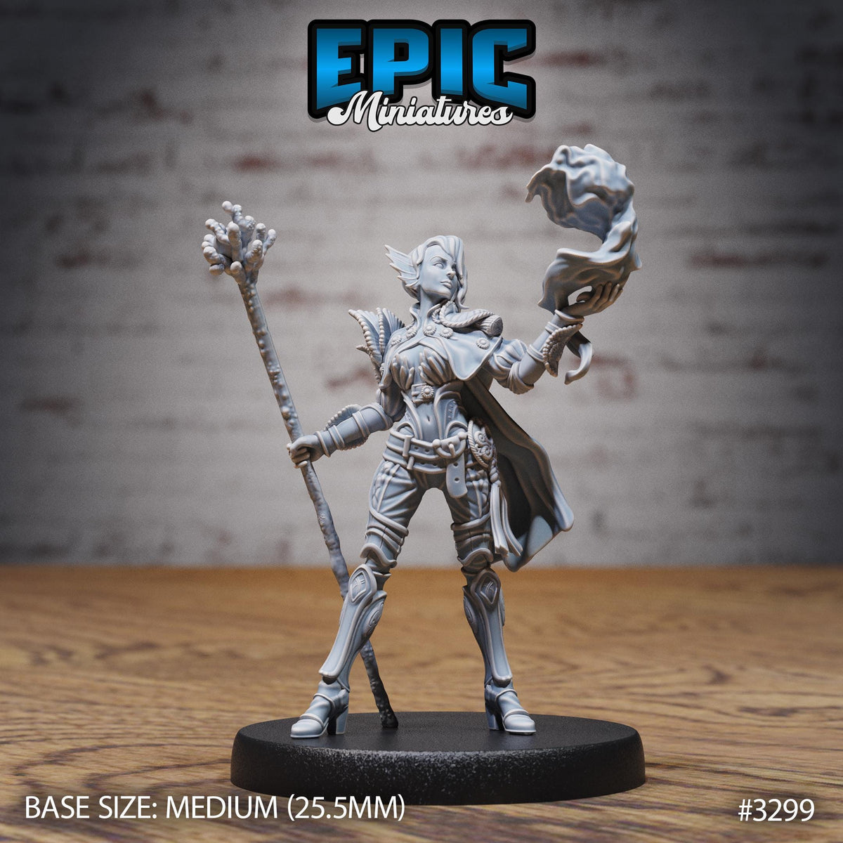 Triton Female Option #3299 front DND miniature Pirate Scourge 16k resin