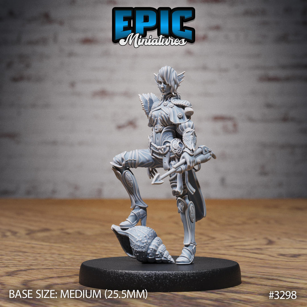 Triton Female Option #3298 front DND miniature Pirate Scourge 16k resin