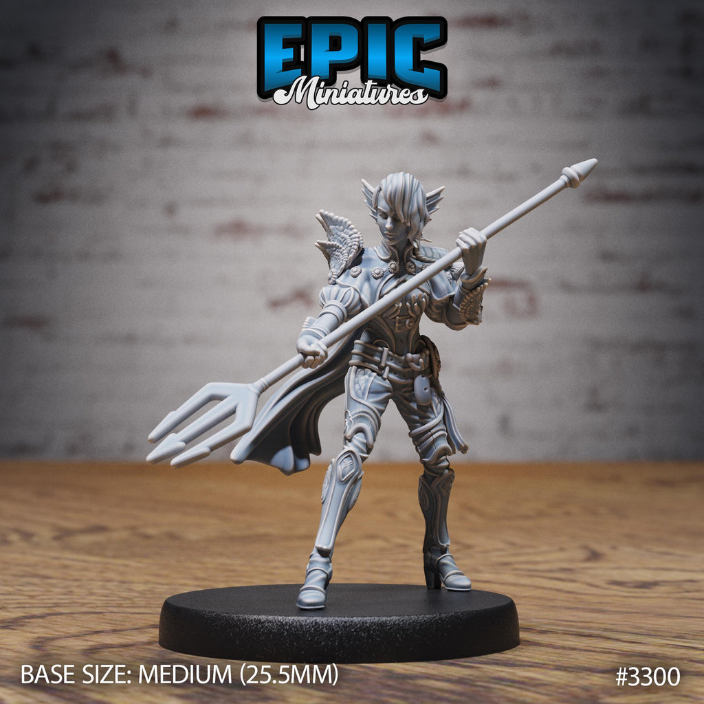 Triton Female Option #3300 front DND miniature Pirate Scourge 16k resin