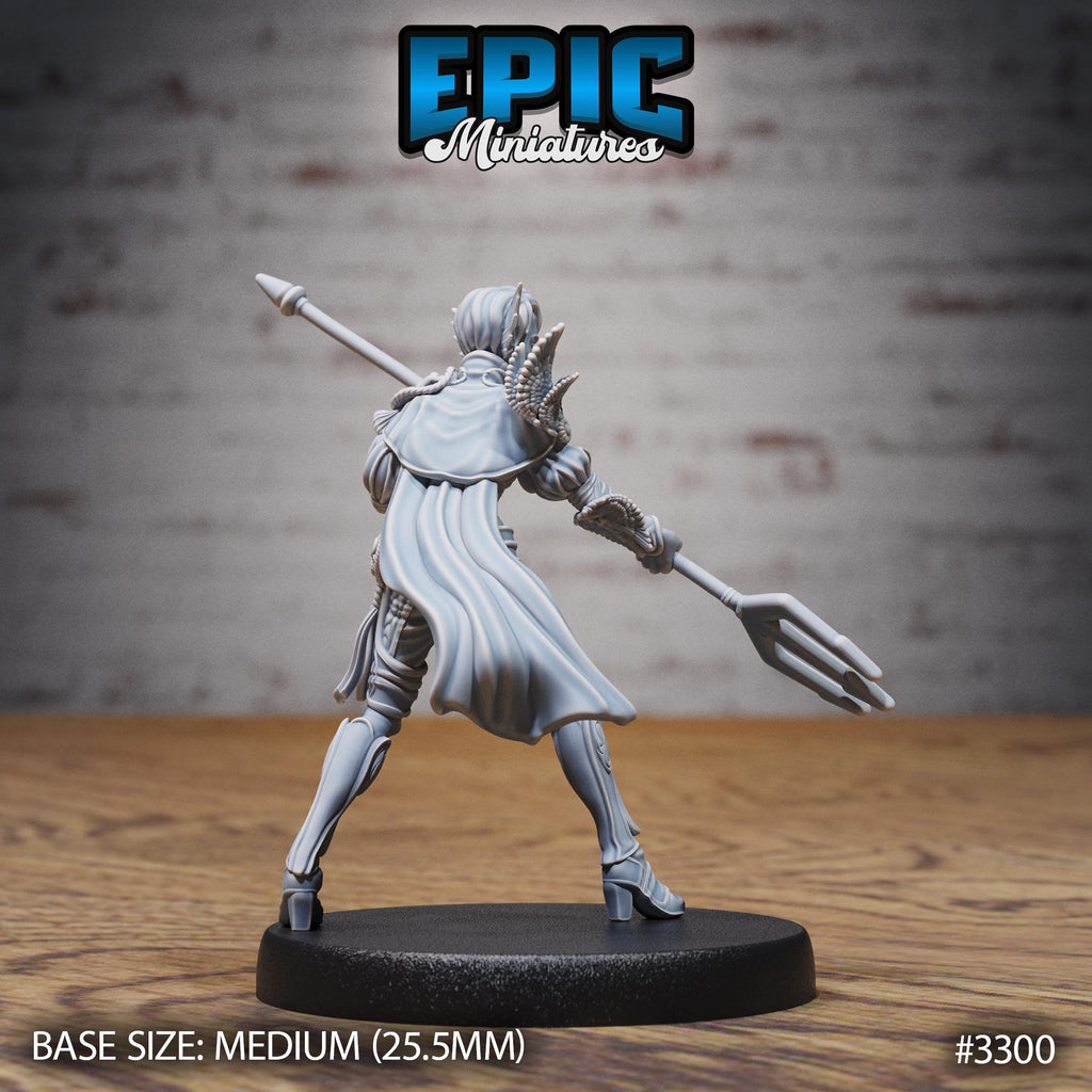 Triton Female Option #3300 back DND miniature Pirate Scourge 16k resin
