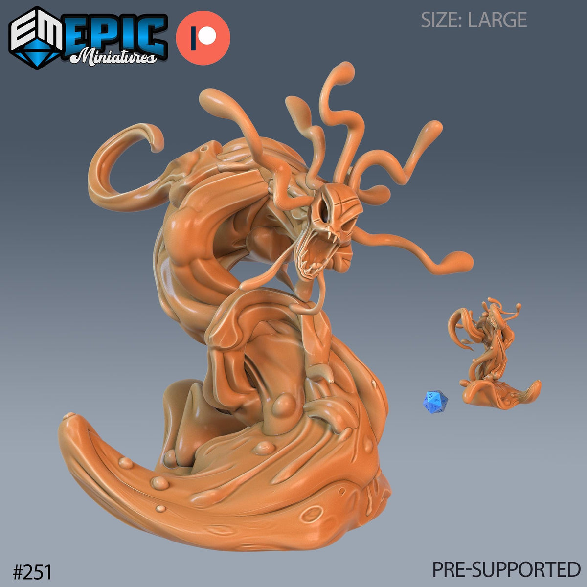 Formless Spawn Set of 3 DND Mini | Sons of Midnight Collection | TTRPG | Eldritch Ravenloft Waterdeep Mad Mage Cthulhu Phandelver Option #251 front DND miniature  16k resin