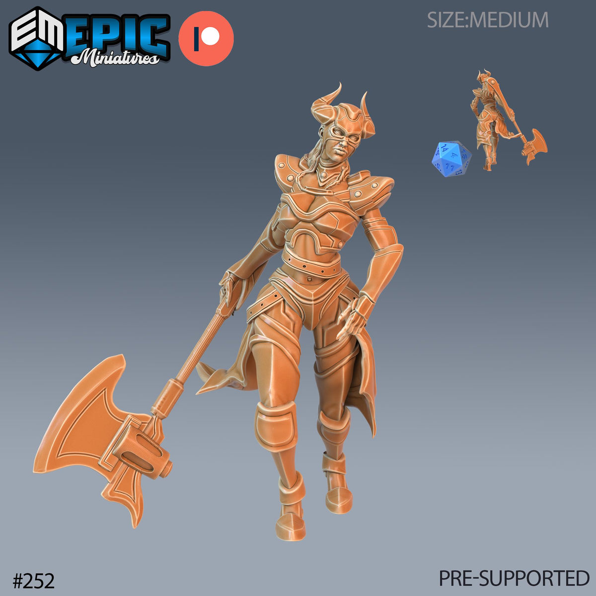 Dark Dragoon Lady Set of 3 DND Minis | Sons of Midnight Collection | TTRPG | Ravenloft Waterdeep Mad Mage Cthulhu Phandelver Annihilation Option #252 front DND miniature  16k resin