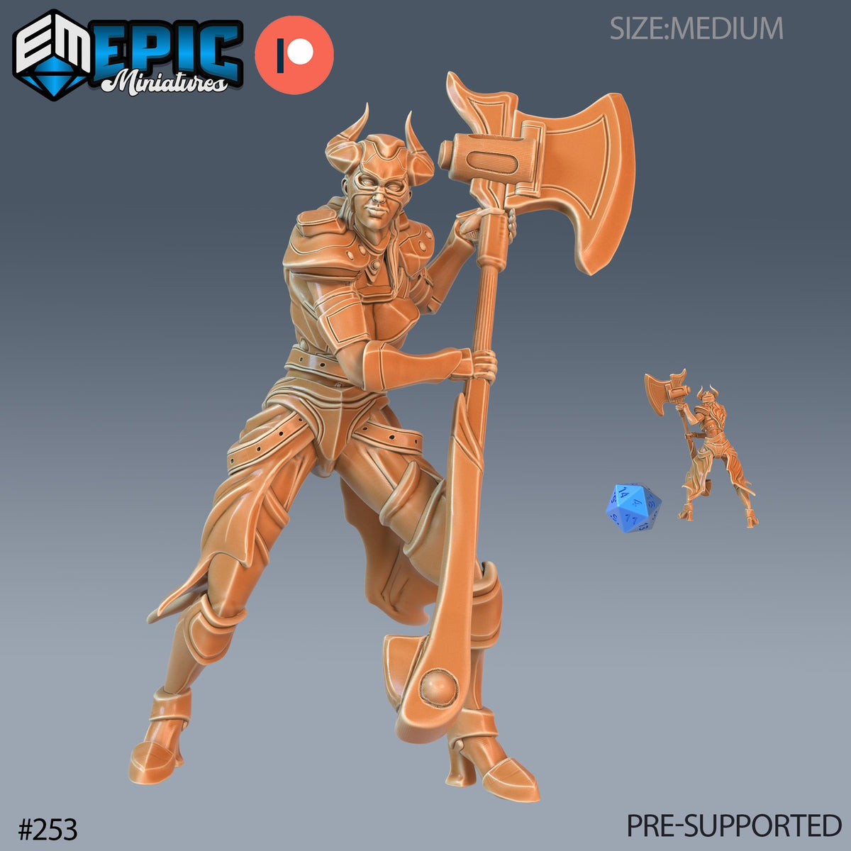 Dark Dragoon Lady Set of 3 DND Minis | Sons of Midnight Collection | TTRPG | Ravenloft Waterdeep Mad Mage Cthulhu Phandelver Annihilation Option #253 front DND miniature  16k resin