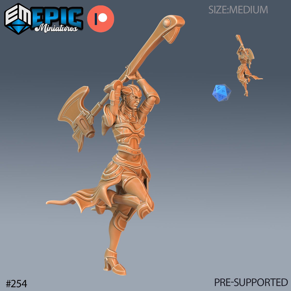 Dark Dragoon Lady Set of 3 DND Minis | Sons of Midnight Collection | TTRPG | Ravenloft Waterdeep Mad Mage Cthulhu Phandelver Annihilation Option #254 front DND miniature  16k resin