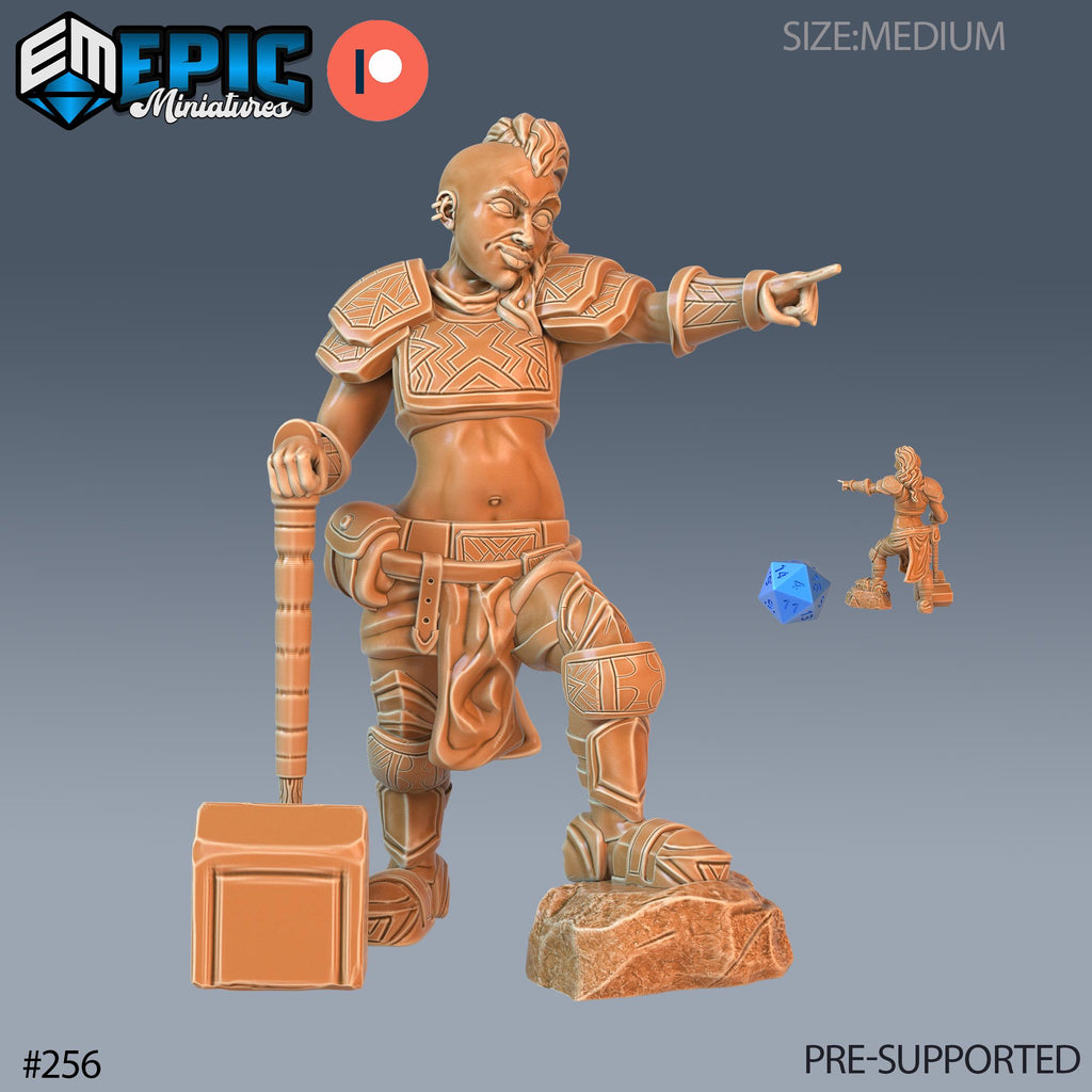 Dwarven War Maiden Set of 4 DND Minis | Sons of Midnight Collection | TTRPG | Ravenloft Waterdeep Mad Mage Cthulhu Phandelver Annihilation Option #256 (2) front DND miniature  16k resin