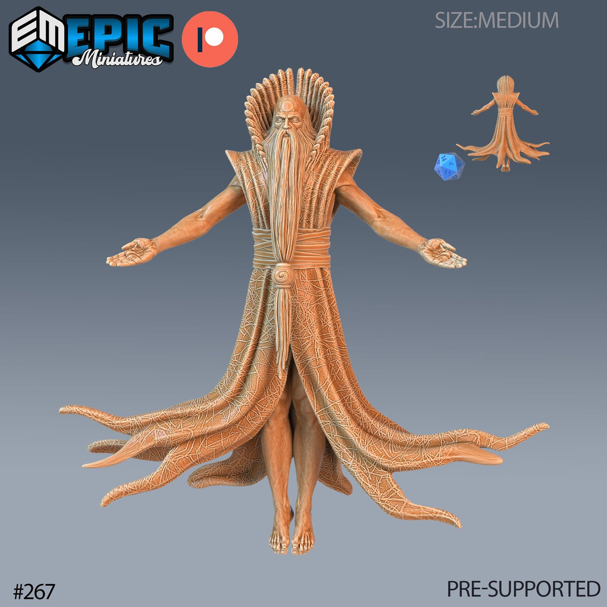 Nodens Set of 3 DND Minis | Sons of Midnight Collection | TTRPG | Eldritch Ravenloft Waterdeep Mad Mage Cthulhu Phandelver Annihilation Option #267 front DND miniature  16k resin