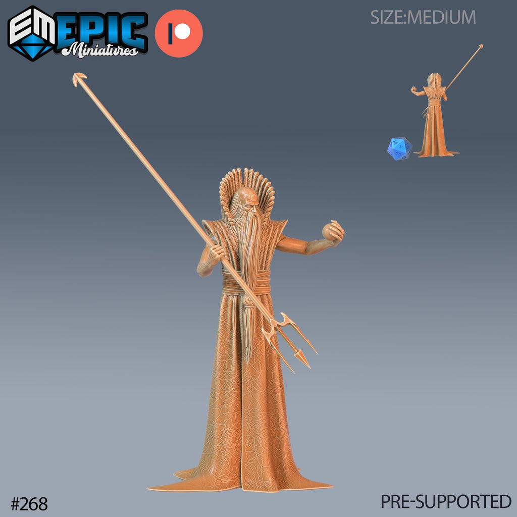 Nodens Set of 3 DND Minis | Sons of Midnight Collection | TTRPG | Eldritch Ravenloft Waterdeep Mad Mage Cthulhu Phandelver Annihilation Option #268 front DND miniature  16k resin