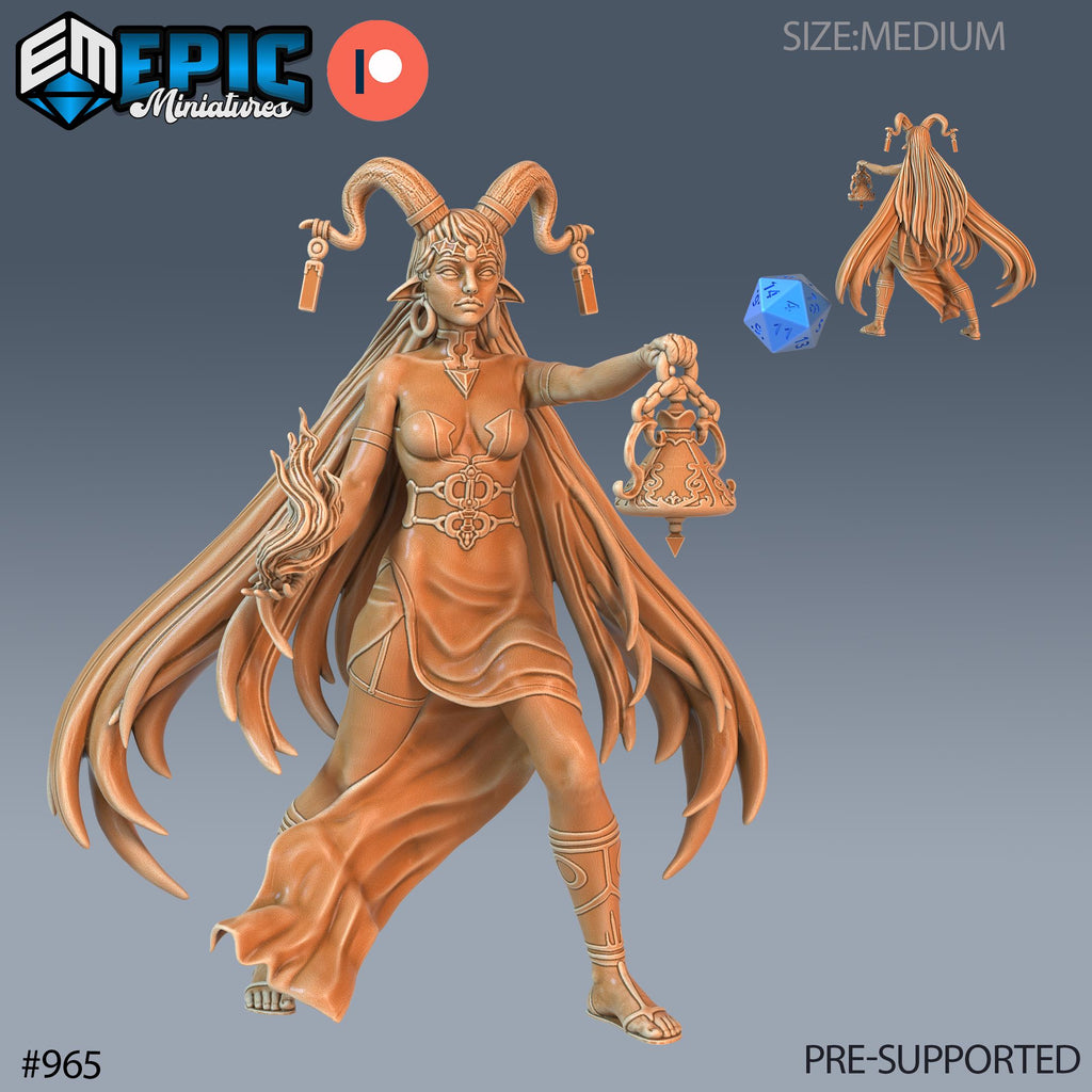 Enchantress Set of 3 DND Minis | Blood Moon Collection | TTRPG | Gothic Barovia Dementlieu Falkovnia Richemulot Bloodborne | Magic Option #965 front DND miniature  16k resin