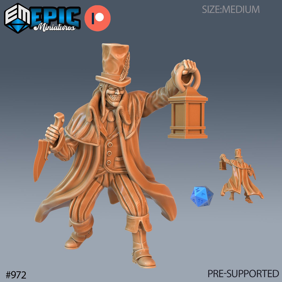 Grave Digger Set of 3 DND Minis | Blood Moon Collection | TTRPG | Gothic Barovia Dementlieu Falkovnia Richemulot Bloodborne | Shovel Lamp Option #972 front DND miniature  16k resin
