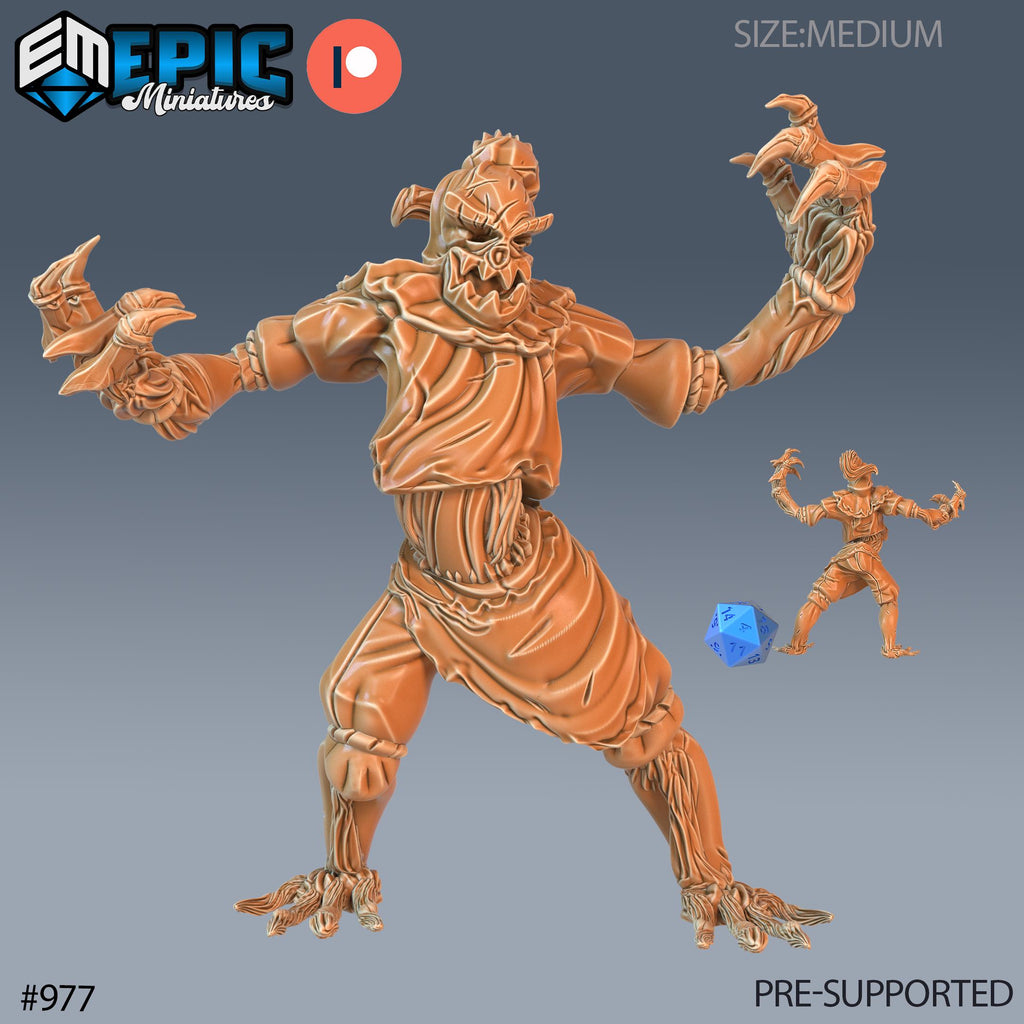 Scarecrow Set of 3 DND Minis | Blood Moon Collection | TTRPG | Gothic Barovia Dementlieu Falkovnia Richemulot Bloodborne Option #977 front DND miniature  16k resin