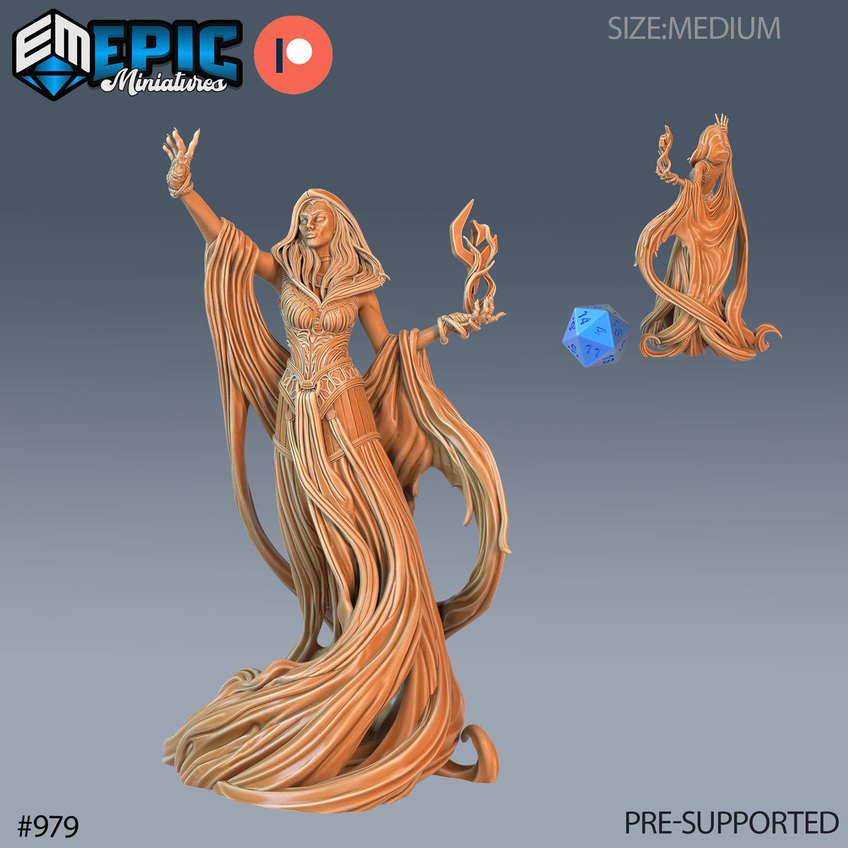 Nightmare Ghost Set of 3 DND Minis | Blood Moon Collection | TTRPG | Gothic Barovia Dementlieu Falkovnia Richemulot Bloodborne | Magic Option #979 front DND miniature  16k resin