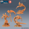 Shadow Horror Set of 3 DND Minis | Blood Moon Collection | TTRPG | Gothic Barovia Dementlieu Falkovnia Richemulot Bloodborne | Sword Scythe DND miniatures group photo