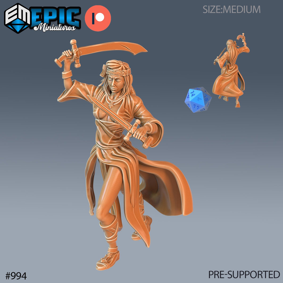 Vampire Huntress Set of 3 DND Minis | Blood Moon Collection | TTRPG | Gothic Barovia Dementlieu Falkovnia Richemulot Bloodborne Option #994 front DND miniature  16k resin