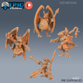 Kobold Set of 8 DND Minis | Mythical Desert Collection | TTRPG | Athas Al Qadim Osirion Oasis Wastes | Warrior Shaman Trapper Sword Crossbow Option #462 front DND miniature  16k resin