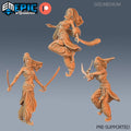Orient Princess Set of 3 DND Minis | Mythical Desert Collection | TTRPG | Athas Al Qadim Osirion Oasis Wastes | Sword Dance Dagger DND miniatures group photo