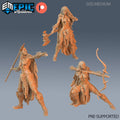 Amazon Set of 3 DND Minis | Fey Woods Collection | TTRPG Barovia Wildemount Exandria Corrupted Kingmaker Folklore Warrior Archer Spearwoman DND miniatures group photo