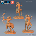 Centauroid Satyr Set of 3 DND Minis | Fey Woods Collection | TTRPG | Barovia Wildemount Exandria Corrupted Kingmaker Folklore | Archer DND miniatures group photo