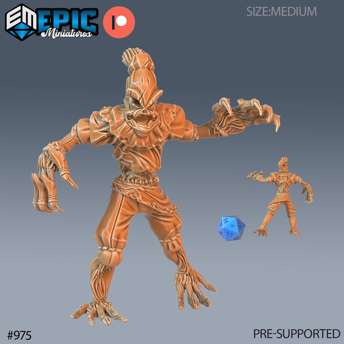 Scarecrow Set of 3 DND Minis | Blood Moon Collection | TTRPG | Gothic Barovia Dementlieu Falkovnia Richemulot Bloodborne Option #975 front DND miniature  16k resin