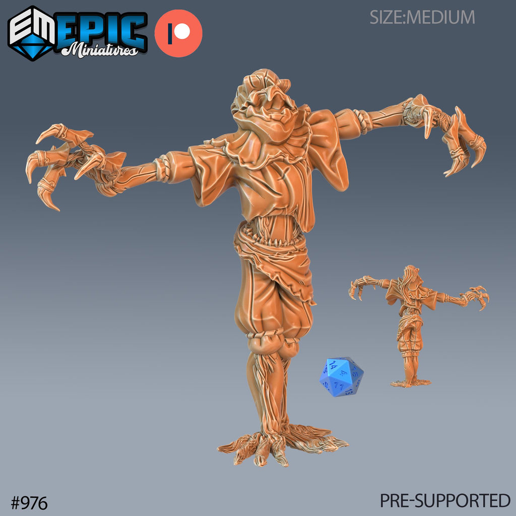 Scarecrow Set of 3 DND Minis | Blood Moon Collection | TTRPG | Gothic Barovia Dementlieu Falkovnia Richemulot Bloodborne Option #976 front DND miniature  16k resin