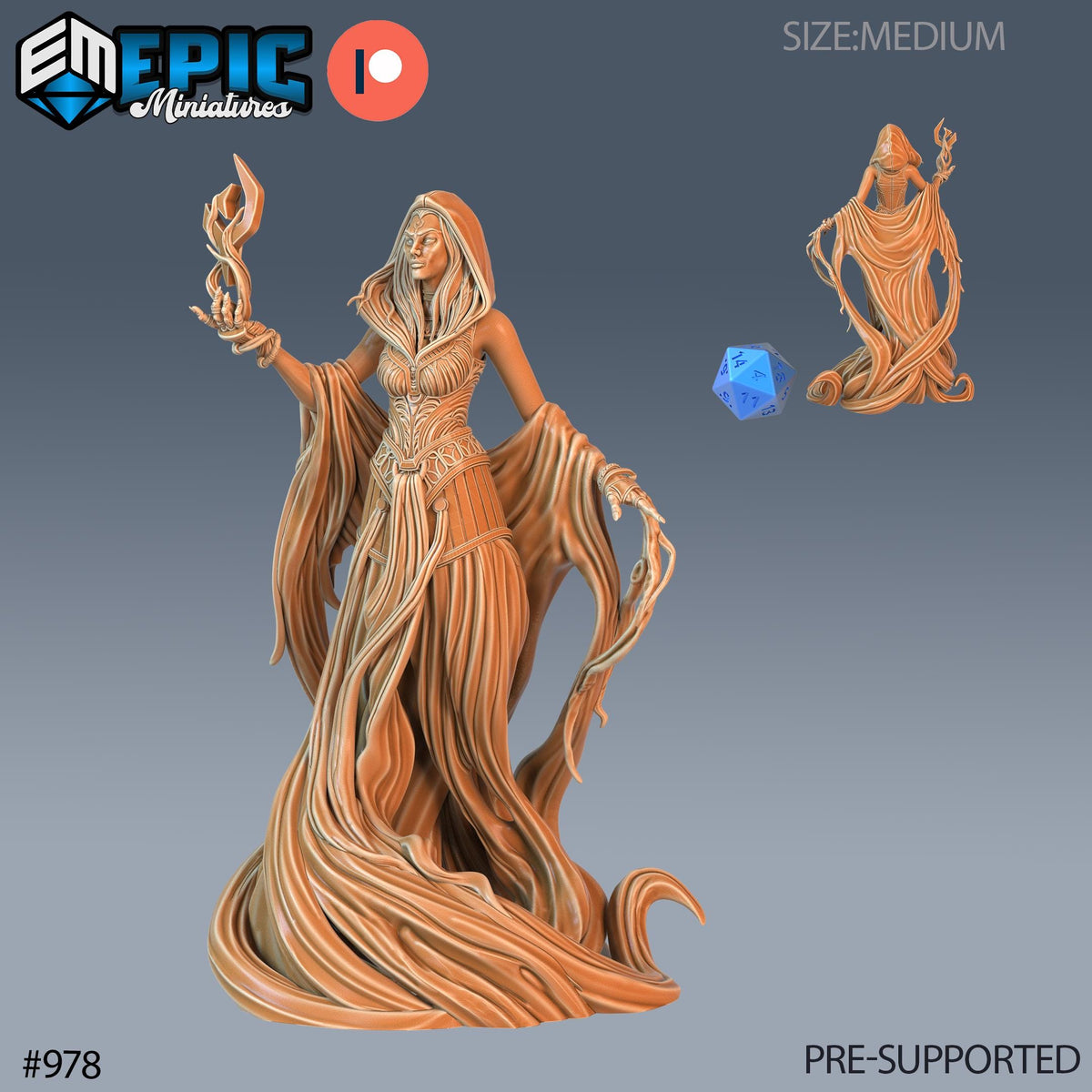 Nightmare Ghost Set of 3 DND Minis | Blood Moon Collection | TTRPG | Gothic Barovia Dementlieu Falkovnia Richemulot Bloodborne | Magic Option #978 front DND miniature  16k resin